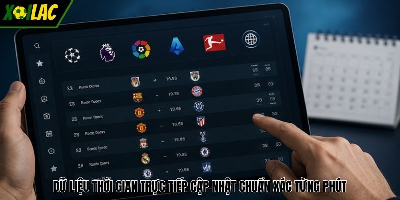Dữ liệu thời gian trực tiếp cập nhật chuẩn xác từng phút
