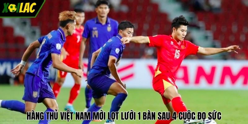Hàng thủ Việt Nam mới lọt lưới 1 bàn sau 4 cuộc đọ sức